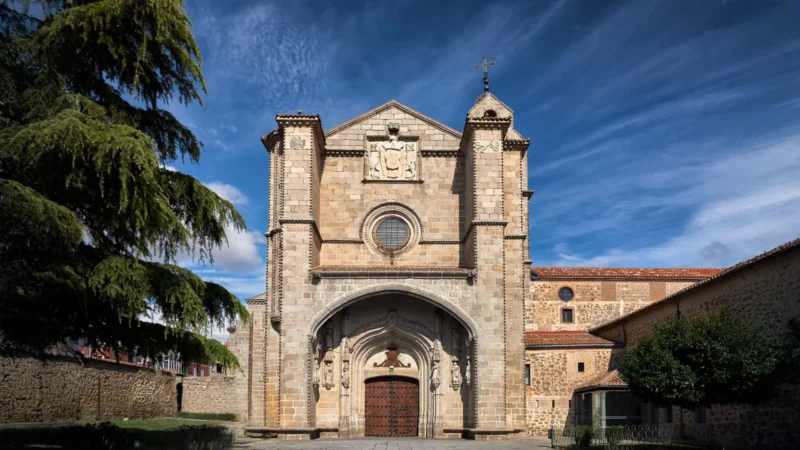 The facade of the Monasterio de Santo Tomás in Ávila, Castilla y León, Spain