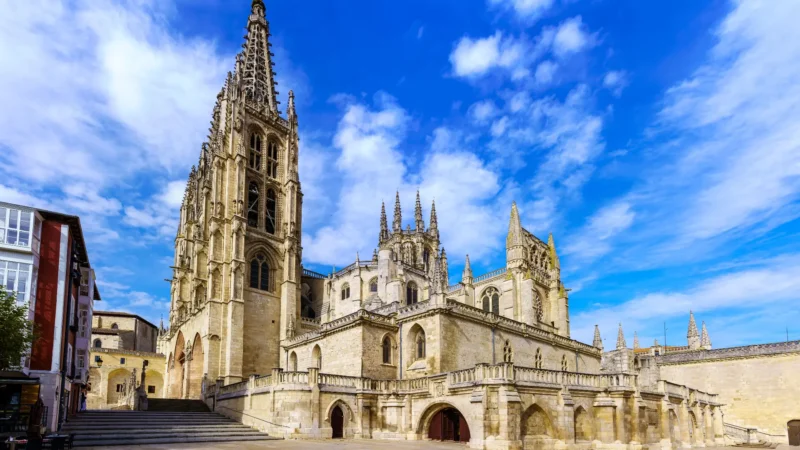 The west façade of Burgos Cathedral, Castilla y León, Spain