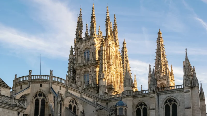 Burgos Cathedral and its openwork spires, Castilla y León, Spain