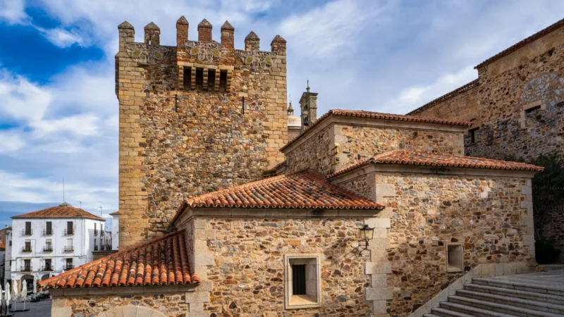 Torre de Bujaco above the Plaza Mayor in Cáceres, Extremadura, Spain