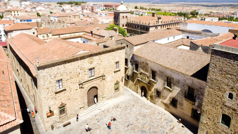 Plaza de Santa María in Cáceres, Extremadura, Spain