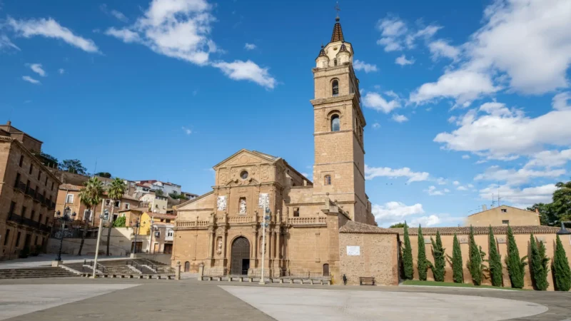 Cathedral of Santa María and its bell tower in Calahorra, La Rioja, Spain