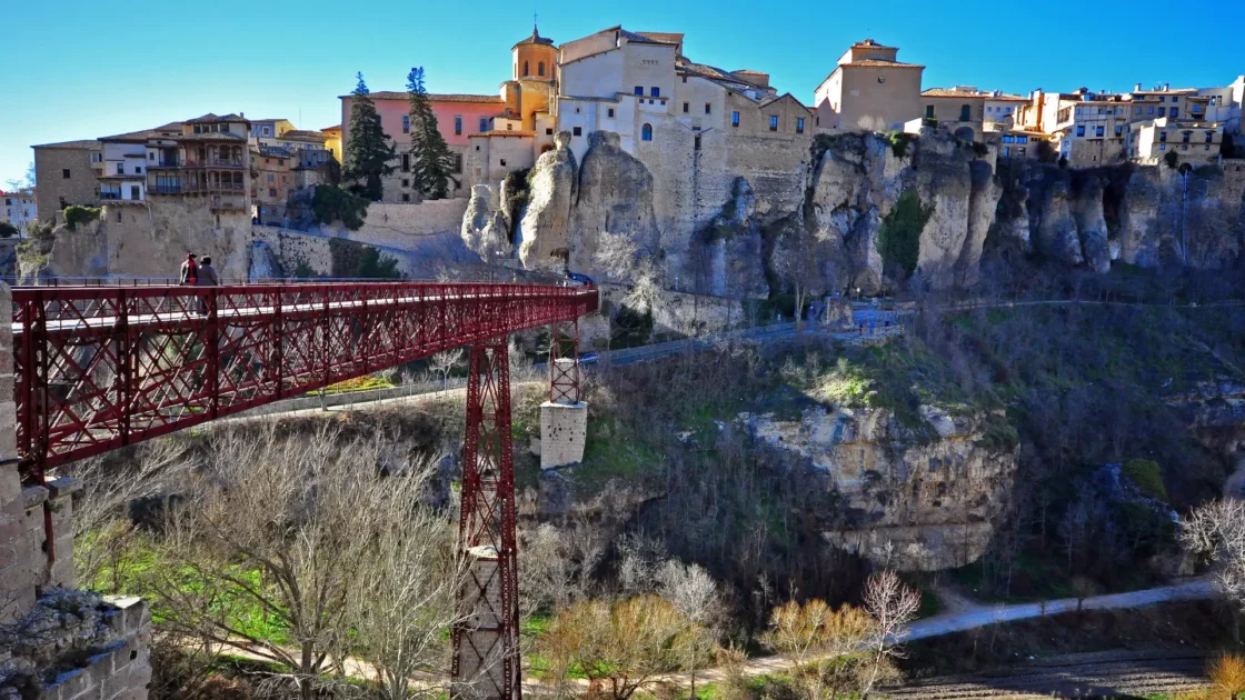 The Puente de San Pablo and the hanging houses of Cuenca, Castilla-La Mancha, Spain