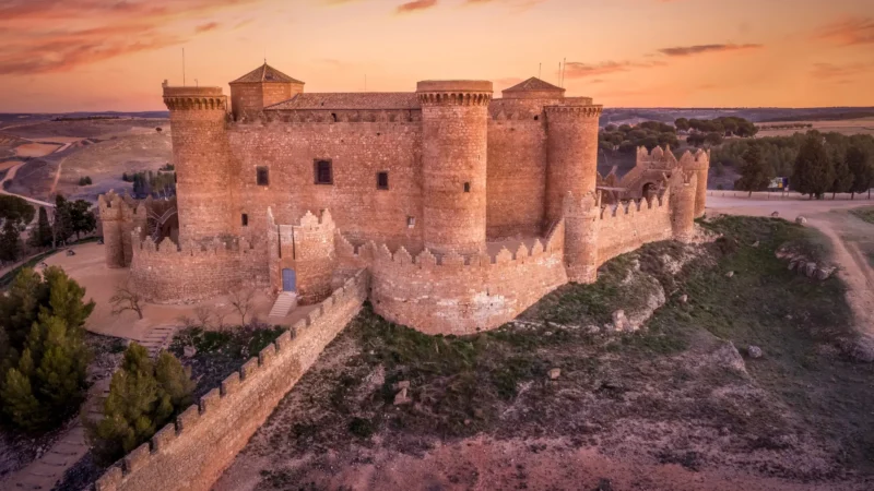 The castle of Belmonte, Castilla-La Mancha, Spain