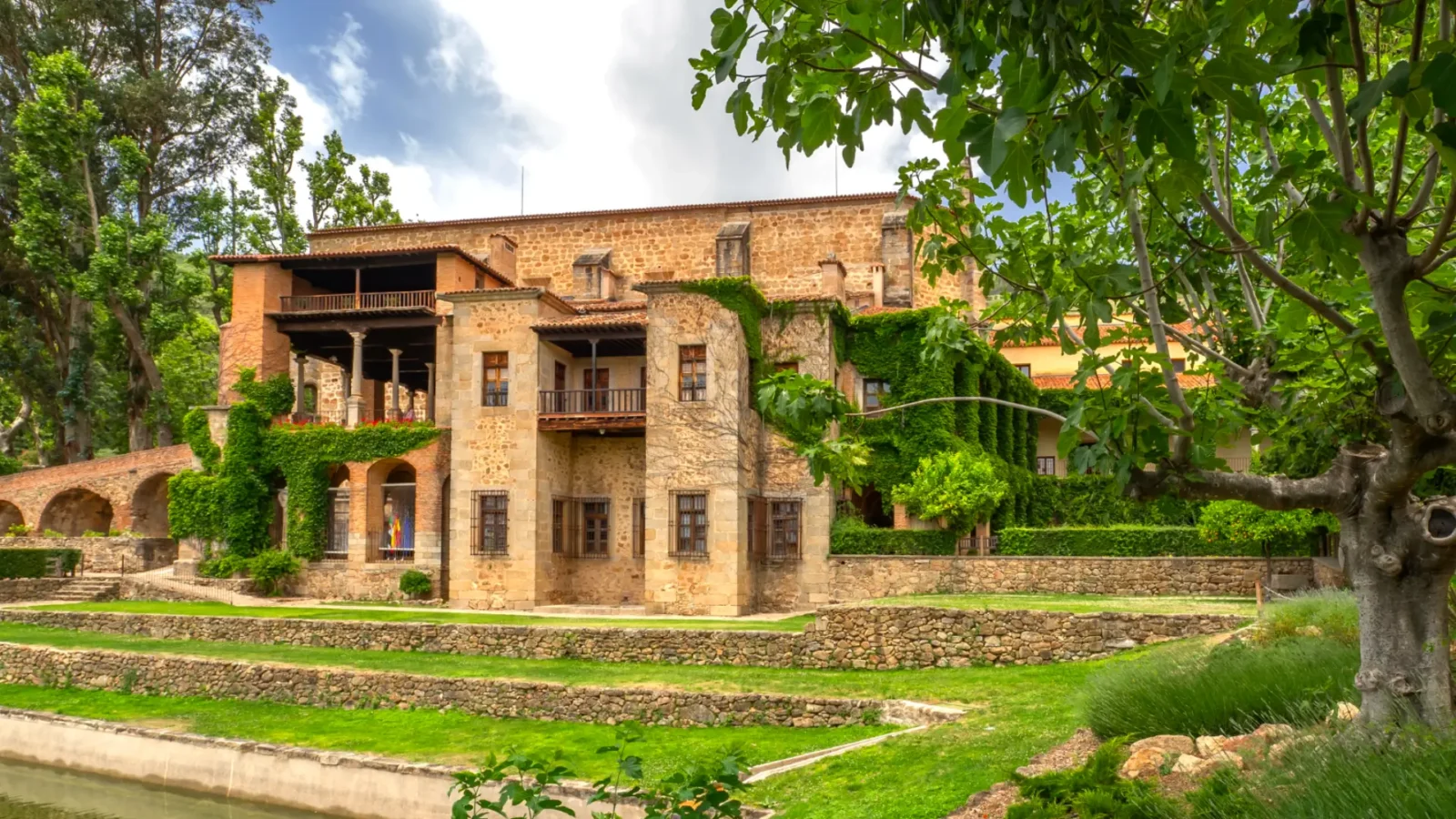 The palace wing of the Monastery of Yuste, where Charles V lived, Cuacos de Yuste, Extremadura, Spain