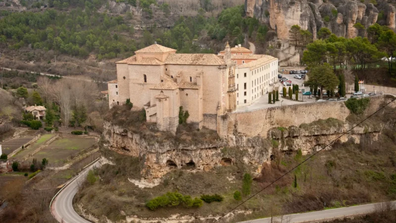 The Convent of San Pablo, home of the Espacio Torner, above the Huécar gorge in Cuenca, Castilla-La Mancha, Spain