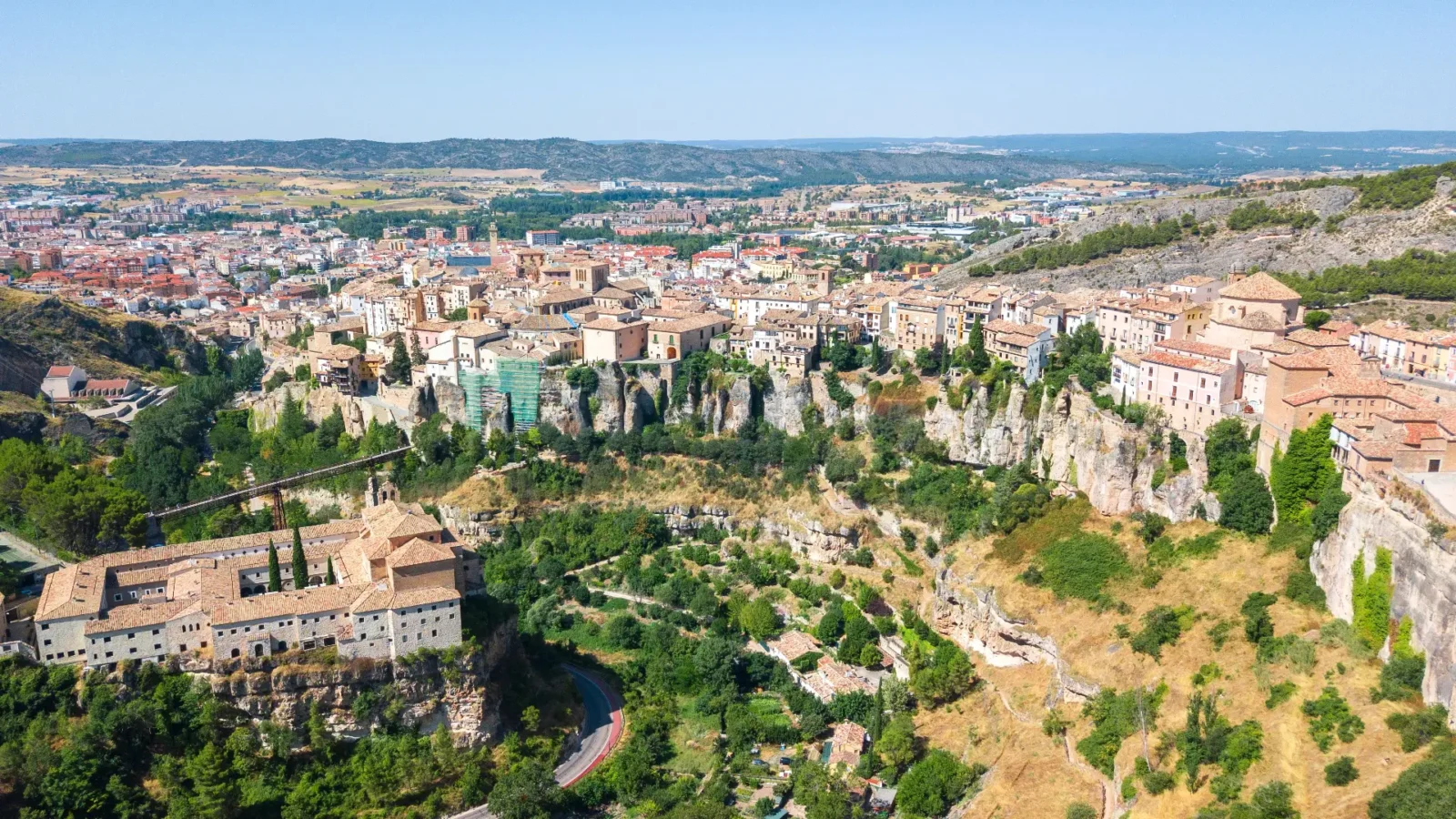 The old town of Cuenca above the Huécar gorge, Castilla-La Mancha, Spain