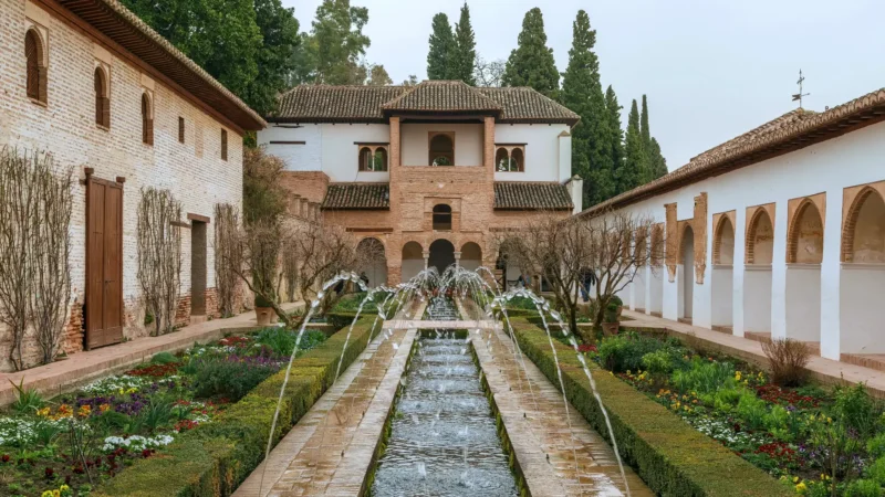 The Generalife gardens in Granada, Andalucía, Spain