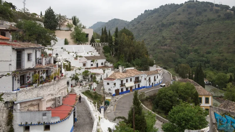 The Sacromonte cave district in Granada, Andalucía, Spain