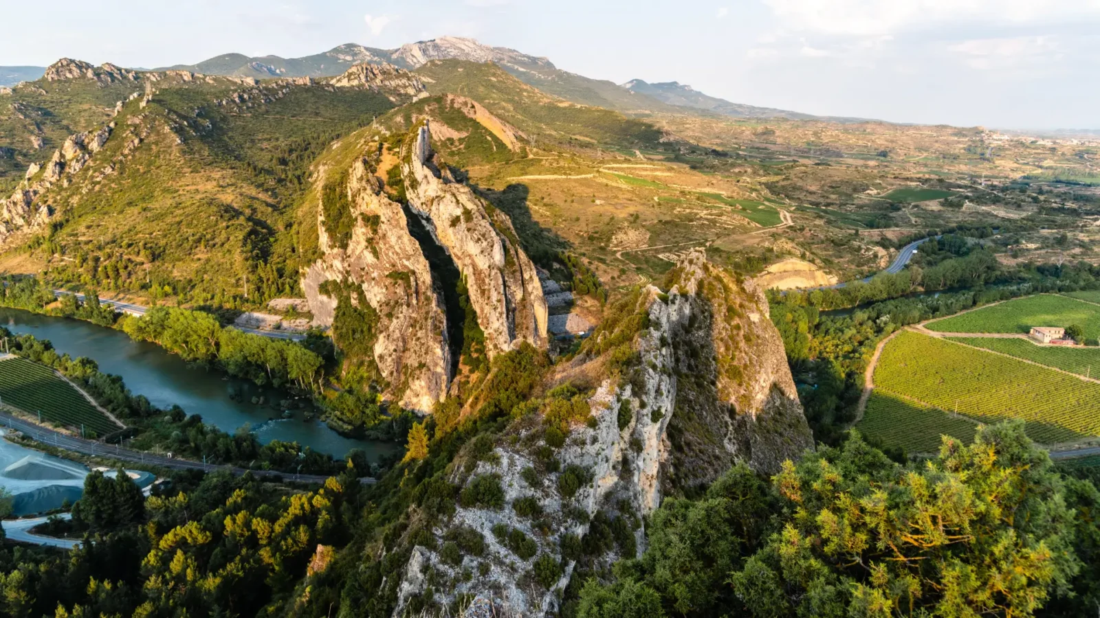 The Ebro river between the Conchas de Haro rock formations, La Rioja, Spain