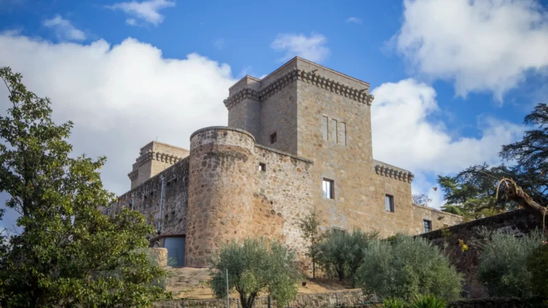 Castle of the Counts of Oropesa, now a Parador, in Jarandilla de la Vera, Extremadura, Spain