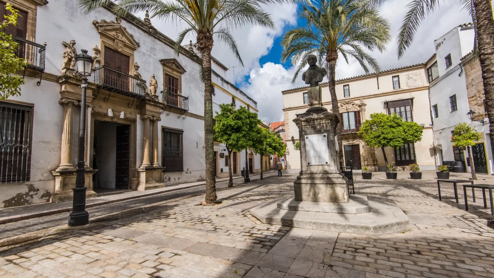 A palace street in the old town of Jerez de la Frontera, Andalusia, Spain