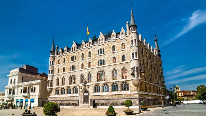 Gaudí's Casa Botines in León, Castilla y León, Spain