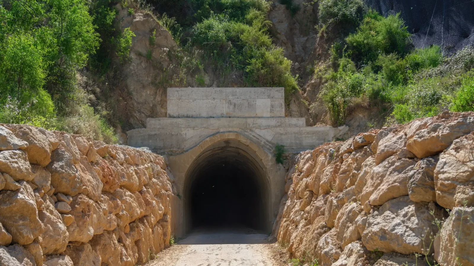 A tunnel on the Vía Verde de la Sierra greenway near Olvera, Andalucía, Spain