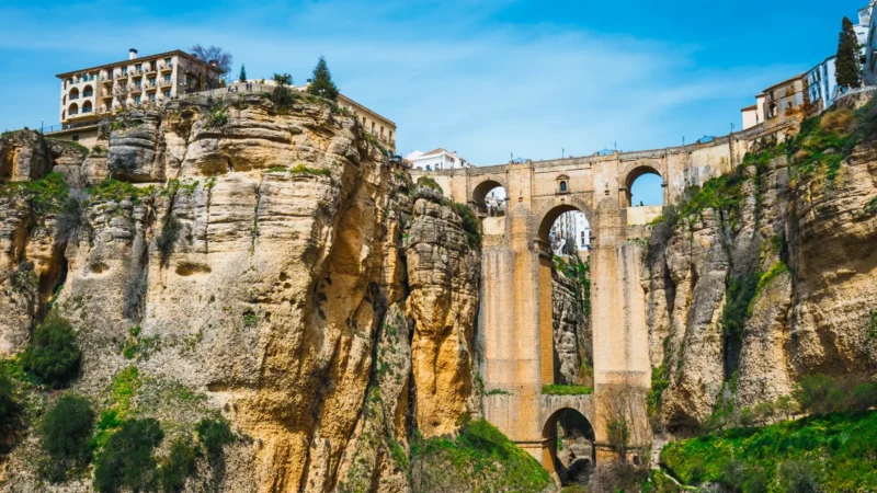 The Puente Nuevo bridge over the gorge in Ronda, Málaga, Spain