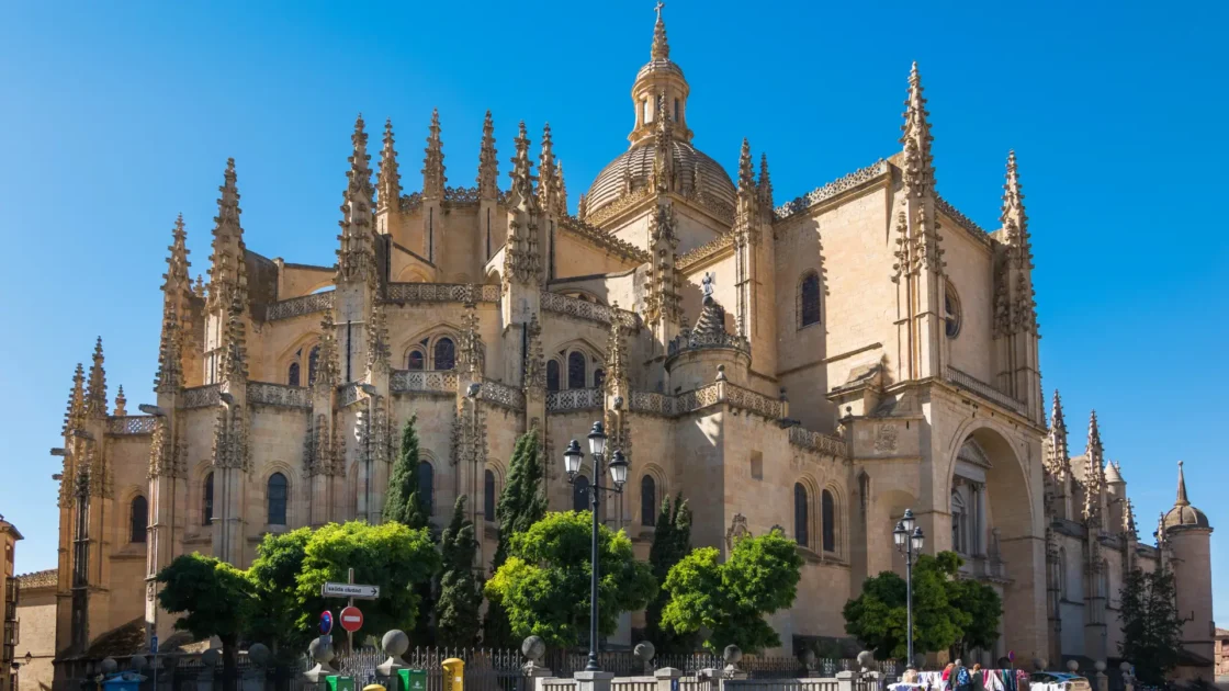 Segovia Cathedral seen from the side, Castilla y León, Spain