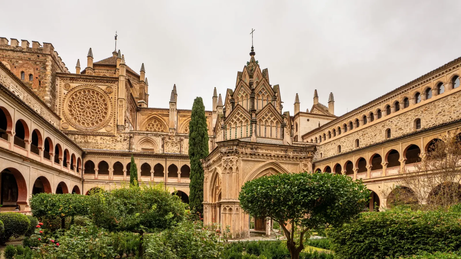 Courtyard of the Royal Monastery of Guadalupe, Extremadura, Spain