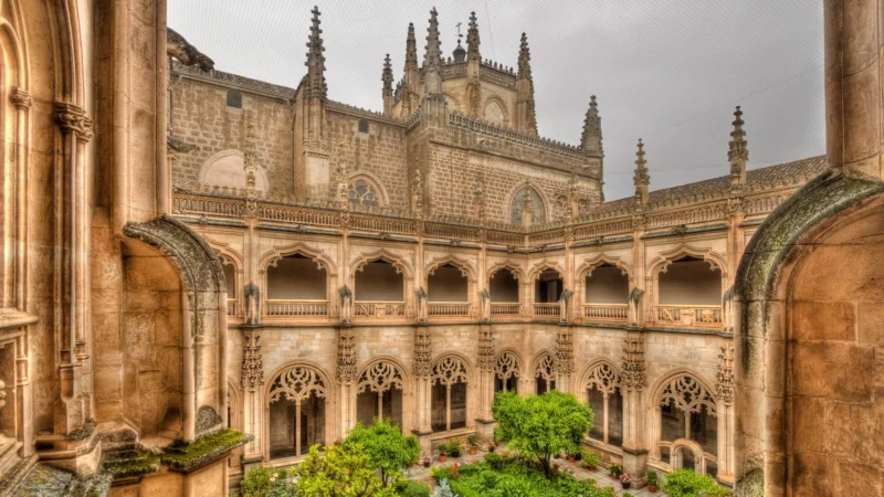The two-storey cloister of the Monasterio de San Juan de los Reyes in Toledo, Castilla-La Mancha, Spain
