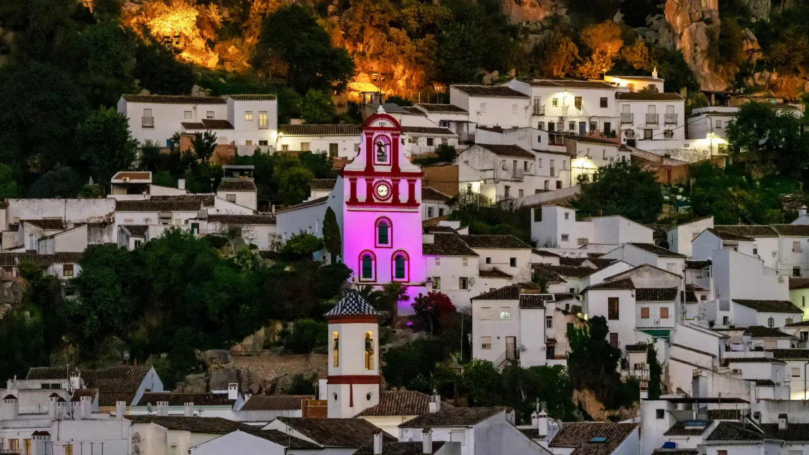 Ubrique old town at night, Cádiz, Andalucía, Spain
