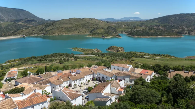 The white village of Zahara de la Sierra, Sierra de Cádiz, Spain
